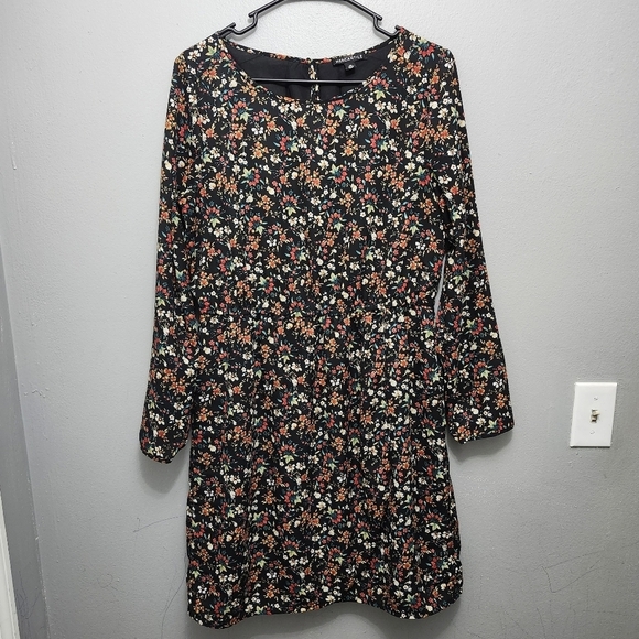 J. Crew Dresses & Skirts - J.crew mercantile women's floral mini dress size 10 tulip hem long sleev…
